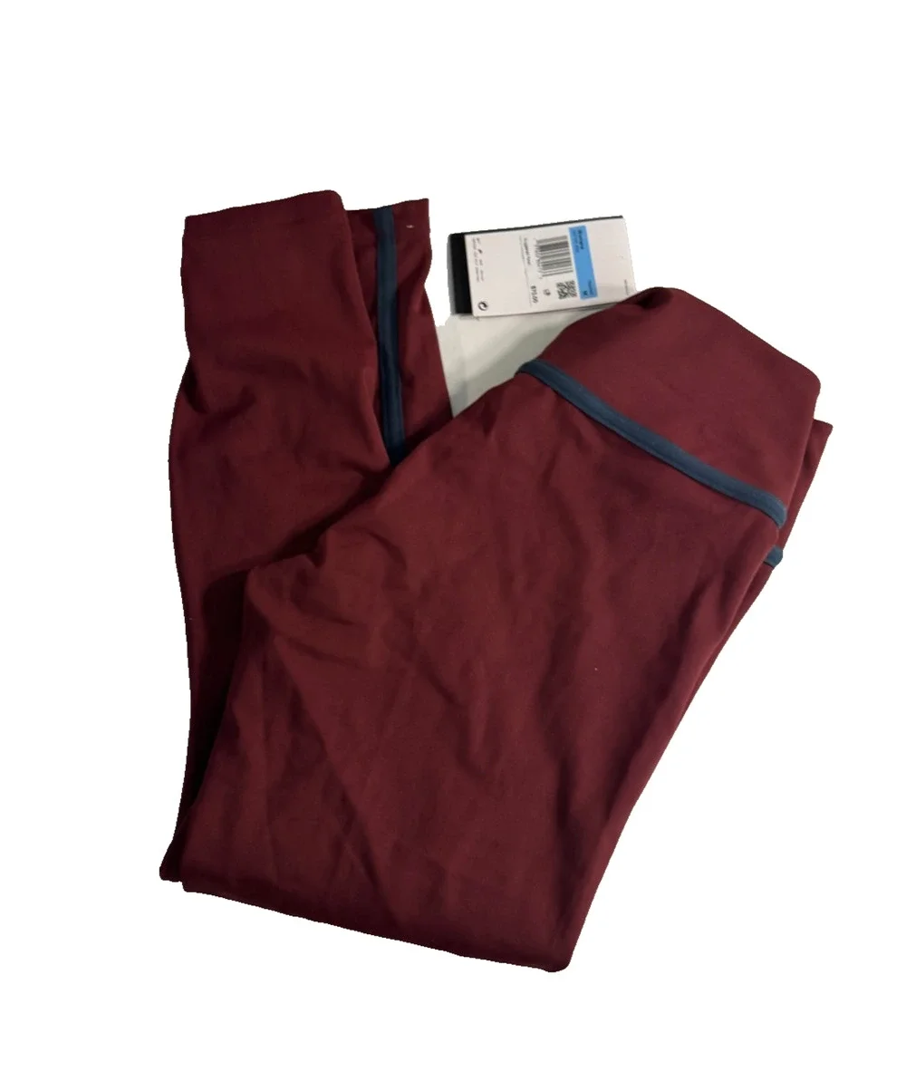 Nike Women's One High Waisted 7/8 Training Leggings Size Medium Maroon NWT